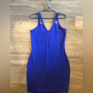 Blue Tank Top Cotton Express Dress, Size Medium